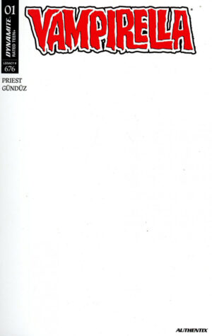 Vampirella #1 Blank Variant 2026